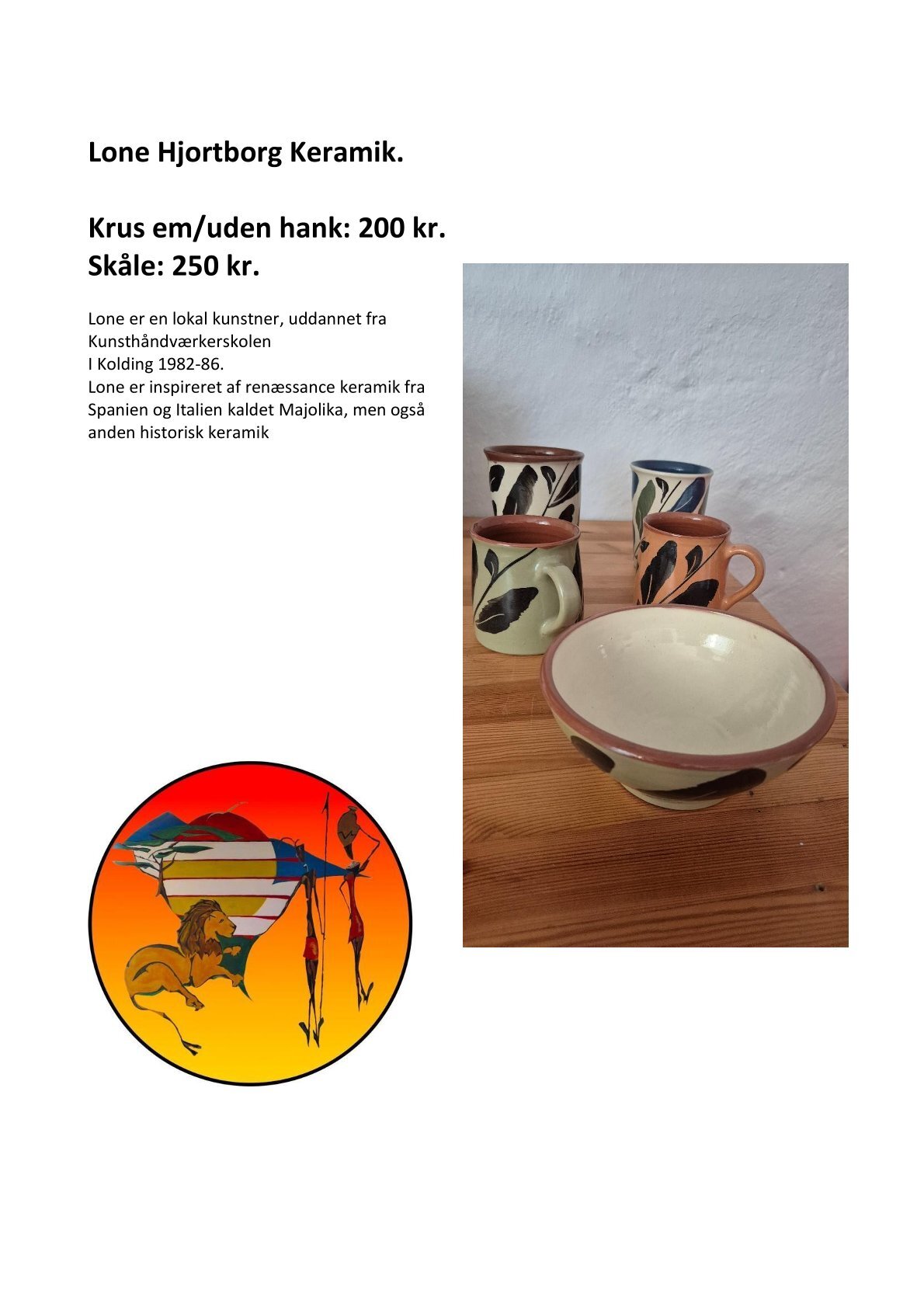 Keramik design Lone Hjortborg